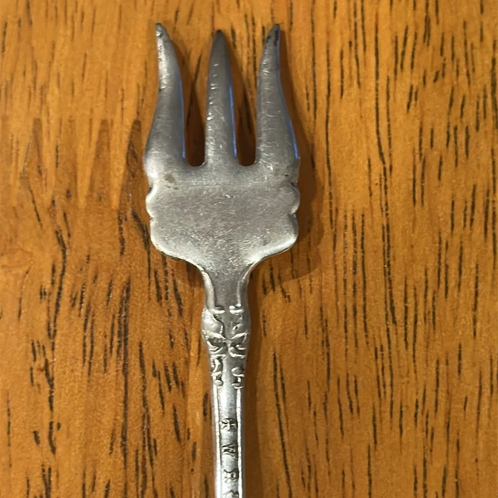 Harlem Casino pickle fork from the 50’s. Silver plated. W R back stamp